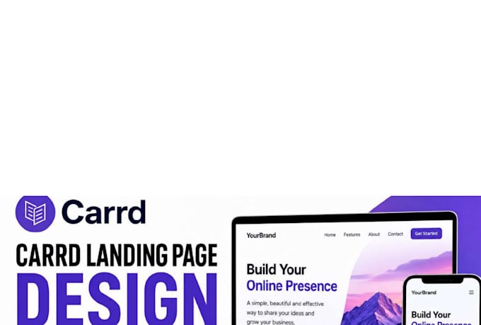 design a professional carrd website or landing page